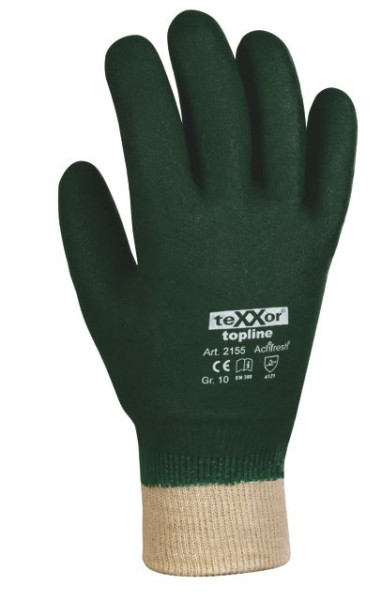 teXXor PVC-Handschuhe "GRÜN, MIT STRICKBUND", VE: 120 Paar, 2155