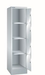 LISTA Fächerschrank (BxTxH) 415x500x1795mm 1x4 Fächer Farbe: Lichtgrau, Verschlussvorrichtung, 11.524.020