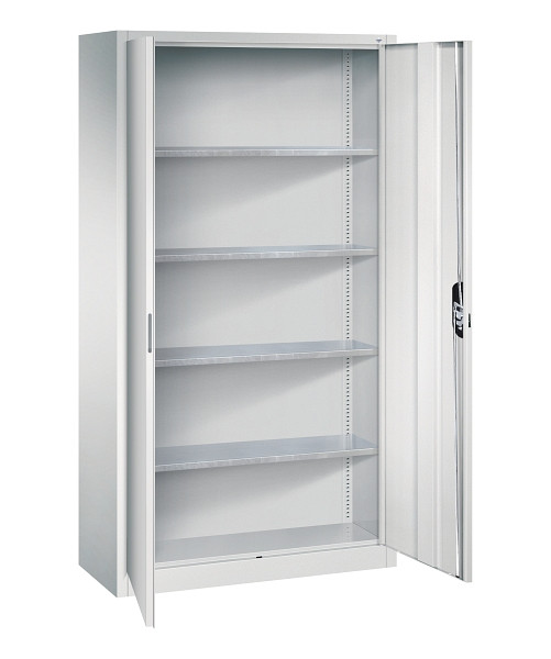 C+P Magazinschrank Serie 13, H1980xB1000xT420mm, 7035/7035, Einlegeböden 4, 133144-20 S10294