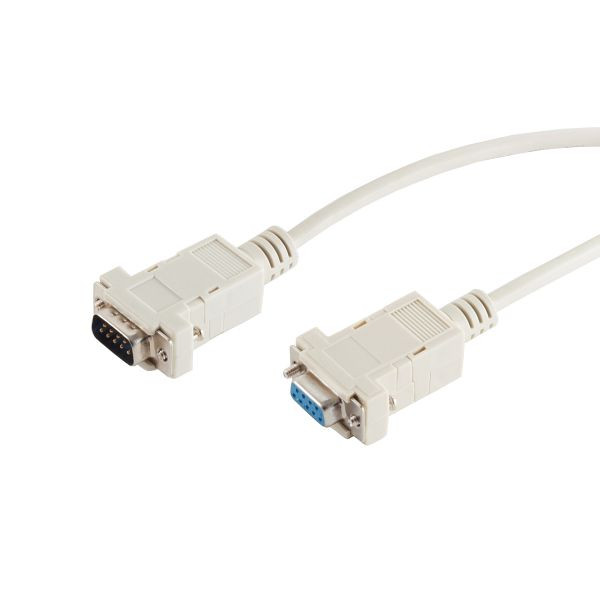 S-Conn SUB-D Verlängerung, 9-pol Sub-D-Stecker auf 9-pol Sub-D-Kupplung, mit Schnapphauben, 3,0m, 78045-3