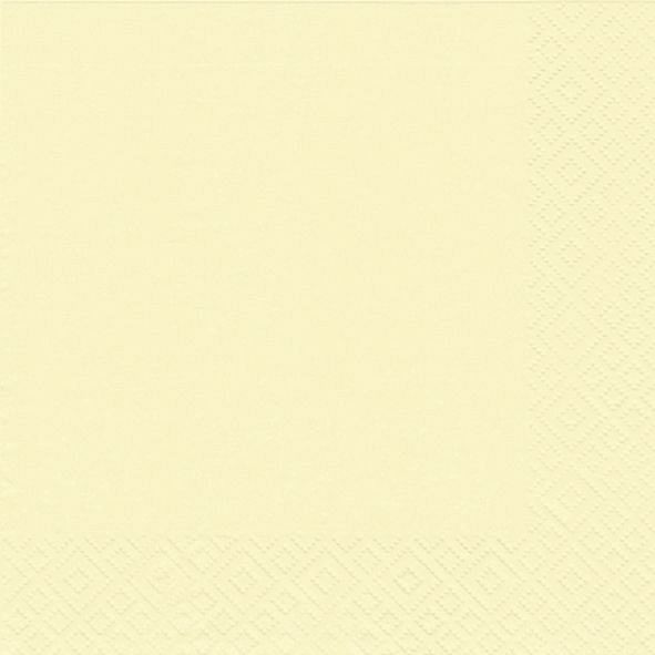 ATELIER Serviette Zelltuch, 25 x 25 cm, uni creme, 20 Stück, 1019-0002