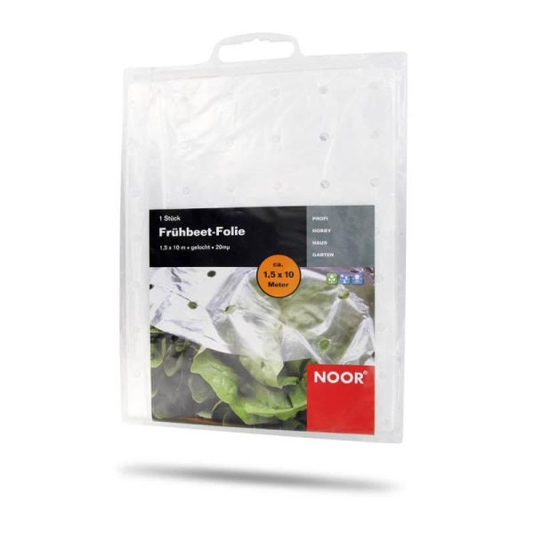 NOOR Frühbeetfolie Frühbeet Folie gelocht 1,5 x 10m 20my, 090FRUEHBEET