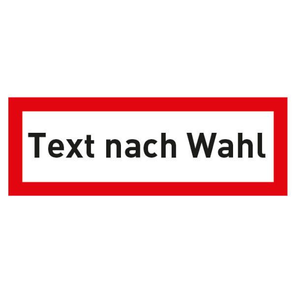 Stein HGS Hinweisschild nach DIN 4066 mit rotem Rand, Text nach Wahl, 594 x 210 mm / Alu, beschichtet, 30 Zeichen, 52.2661