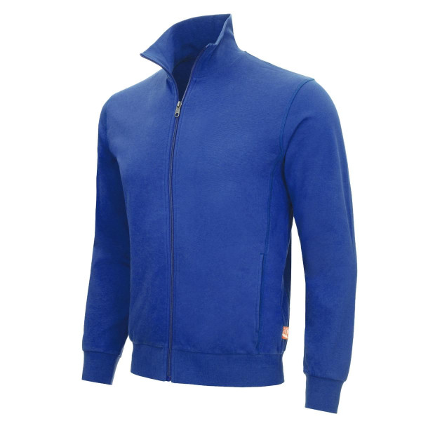 NITRAS MOTION TEX LIGHT, Sweatjacke, 70% Baumwolle / 30% Polyester, 300 g/qm, Größe: S, Farbe: königsblau, VE: 15 Stück, 7020-2000-S