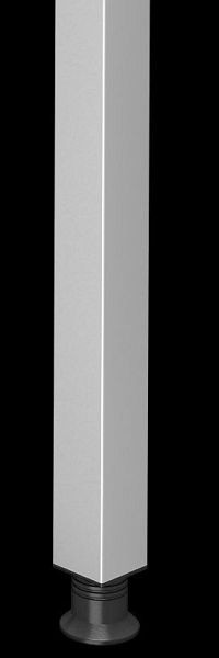 Hammerbacher Stützfuß quadratisch Q Silber, Quadratrohr 60x60 cm, VSTFQ/S
