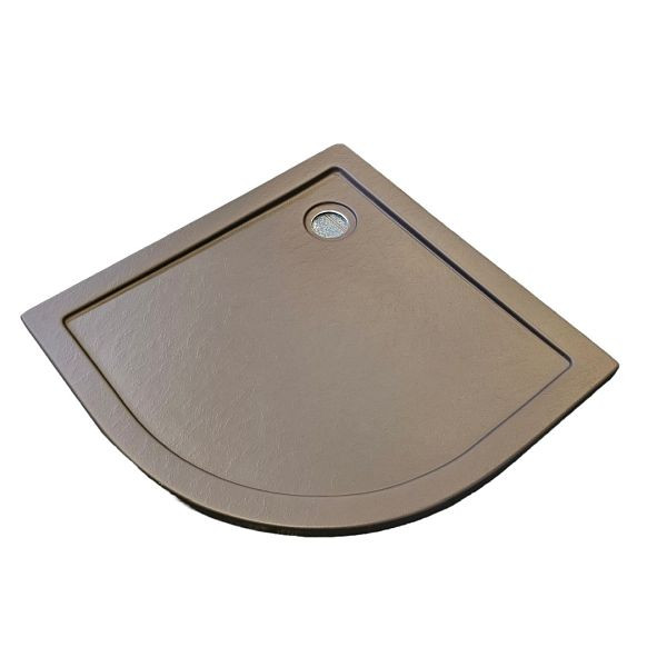 Sanotechnik Rund-Brausetasse Acryl 80 x 80 x 4cm Steineffekt grau, GR80SG