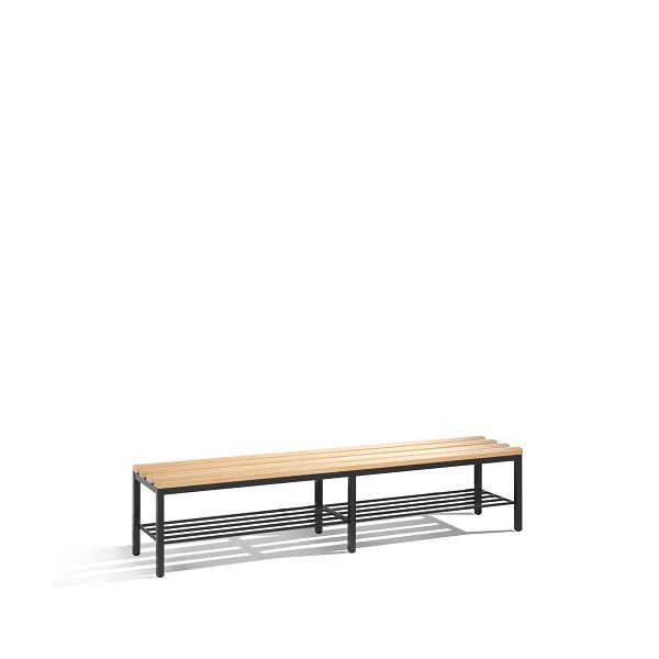 C+P Sitzbank Basic, H420xB1960xT350mm, mit Schuhrost, 8052-010 S10001