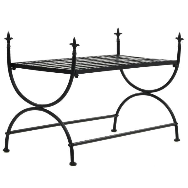 vidaXL Bank Vintage-Stil Metall 83 x 42 x 55 cm Schwarz, 245940