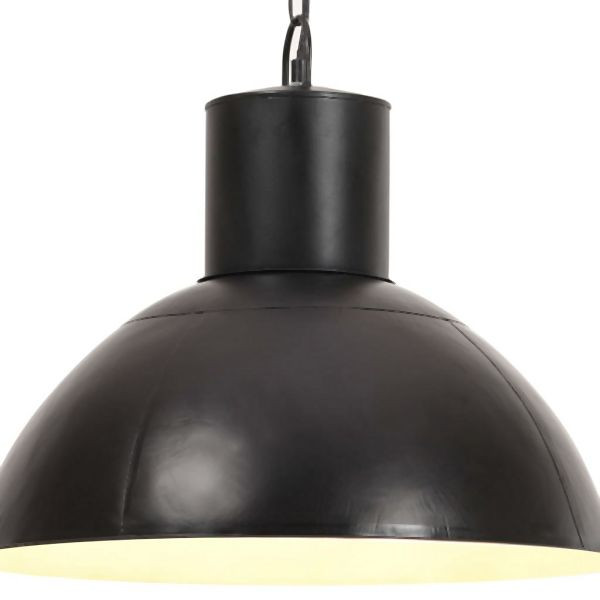 vidaXL Hängelampe 25 W Schwarz Rund 48 cm E27, 1,42 m Gartenlänge, 320565