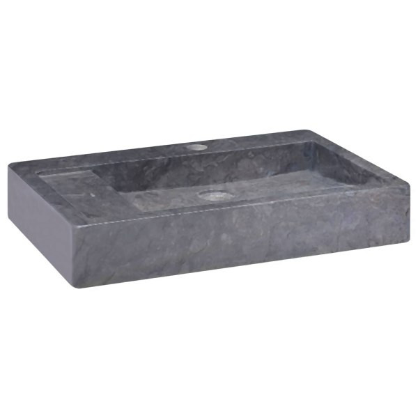 vidaXL Waschbecken Schwarz 58x39x10 cm Marmor, 149160, 8720286300718