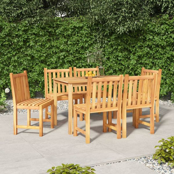 vidaXL 7-teilig Garten-Essgruppe Massivholz Teak, 3157149