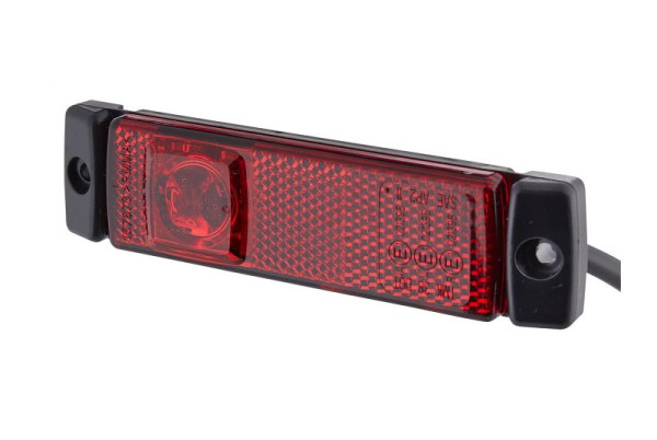 HELLA Begrenzungsleuchte - LED - 24V - Anbau/Schraubanschluss - Lichtscheibenfarbe: rot - LED-Lichtfarbe: rot - Kabel: 500mm - hinten, 2TM 008 645-951