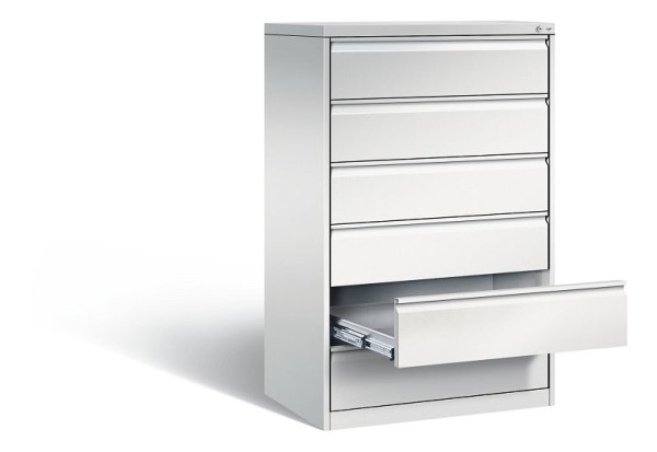 C+P Karteischrank Acurado, H1357xB787xT590mm, Farbe: Lichtgrau, Griffleiste, 12936-323 S10001