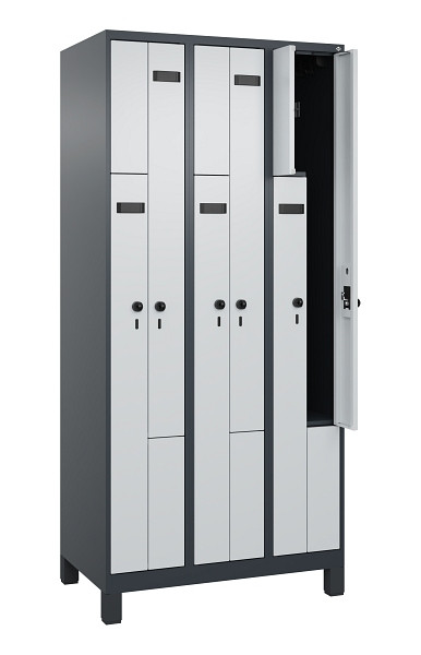 C+P Z-Spind Evolo PLUS, Füße, 6 Fächer, 1950x900x500mm, 7016/7035, 049013-306 S10022