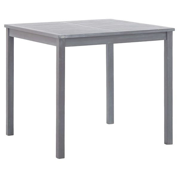 vidaXL Gartentisch Grau 80x80x74 cm Massivholz Akazie, 46324