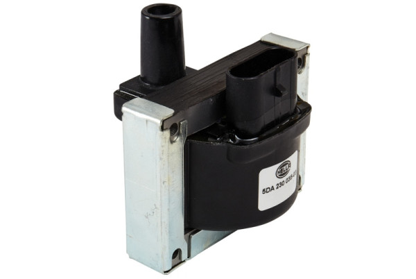 HELLA Zündspule, 4-polig, Zündspule zum Verteiler, geschraubt, 5DA 230 035-031