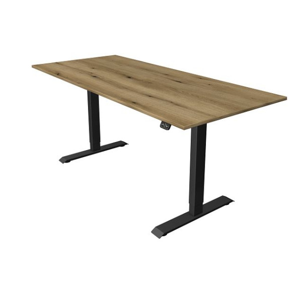 Kerkmann Sitz-/Stehtisch B 1800 x T 800 mm, elektrisch höhenverstellbar von 740-1230 mm, Eiche, 10182155