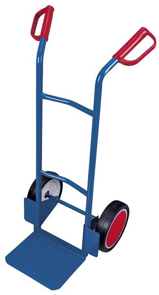 VARIOfit Stahlrohrkarre, Außenmaße: 570 x 530 x 1.105 mm, RAL 5010 enzianblau, Radsatz: Vollgummibereifung, sk-710.016