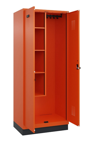 C+P Putzmittel-Spind Evolo PLUS, mit Sockel, 2 Abteile, 1950x800x500mm, 2004/200, Drehriegel, 049120-02 S10023