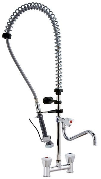 KBS STYL Knebel-Geschirrwaschbrause mit Schwenkhahn und Brausekopf NEW, Tischbohrung Ø 27 bis 29 mm, 20922018