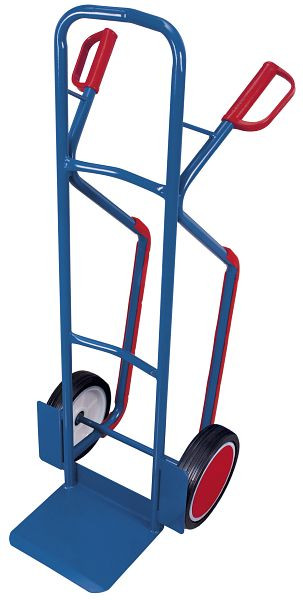 VARIOfit Stahlrohrkarre, Außenmaße: 550 x 615 x 1.305 mm, RAL 5010 enzianblau, Radsatz: Vollgummibereifung, sk-710.006