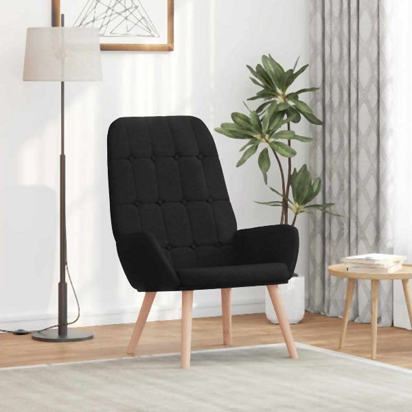 vidaXL Relaxsessel Schwarz Stoff, 4102647, 8721158559685