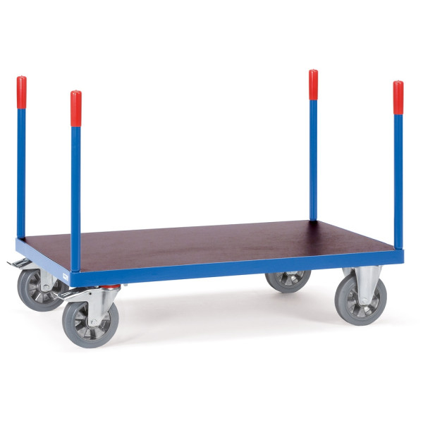Fetra Rungenwagen, Ladefläche 1.000 x 700 mm, Bereifung: Elastic-Vollgummi blaugrau, 12582