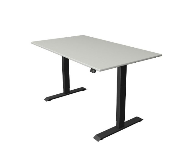 Kerkmann Sitz-/Stehtisch Move 1 anthrazit, B 1400 x T 800 mm, elektrisch höhenverstellbar von 740-1230 mm, lichtgrau, (Montage), 10182511-1