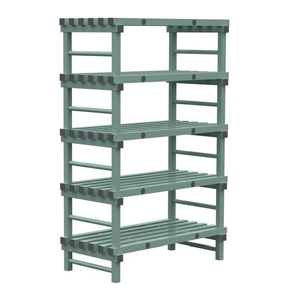 REA Euro-Regal 1200x600x1850mm, 5 Ständer mit 350mm Abstand, 308.191