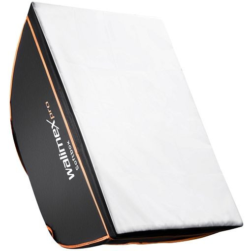 Walimex pro Softbox Orange Line 80x120, inkl. Front- und Zwischendiffusor sowie Transporttasche, 1018779