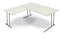 Produktbild von Kerkmann Winkelarbeitsplatz aus Schreibtisch B 1600 x T 800 x H 680-820 mm, Artline, Farbe: Weiß, 11768010 Kerkmann Winkelarbeitsplatz aus Schreibtisch B 1600 x T 800 x H 680-820 mm, Artline, Farbe: Weiß, 11768010