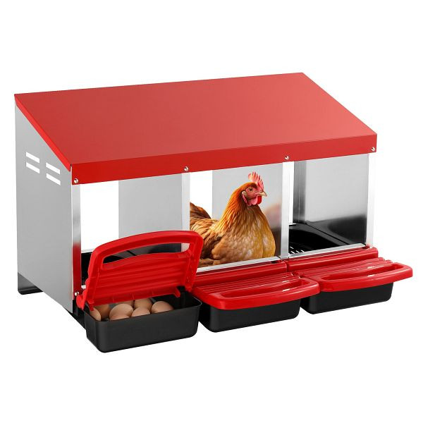 VEVOR Legenest Hühner 3 Abteile Hühnernest mit Belüftungslöchern 796x525x475mm, JSCDX1530INCCC3QIV0