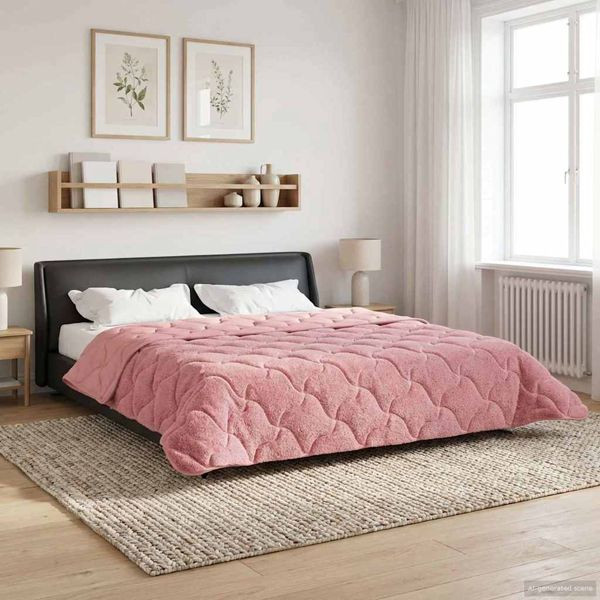 vidaXL Winterbettdecke 200 x 200 cm Winter Rosa Atmungsaktiv, 42026340