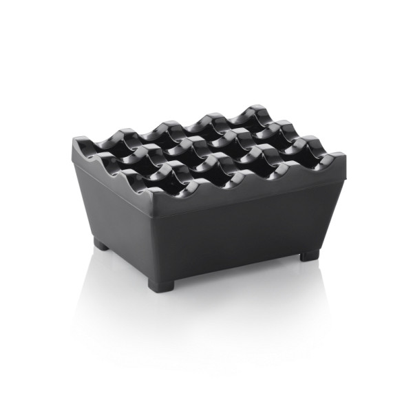 WAS Windaschenbecher, 9,5 x 7,5 x 4,5 cm, schwarz verchromt, Zinkguss, 1110195