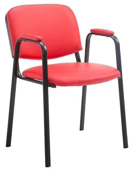 CLP Besucherstuhl Ken PRO Kunstleder, rot, 151796005