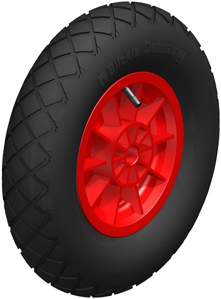 Blickle PK 402/25-75G-ROT Rad, Luftreifen, Schwarz, 657197