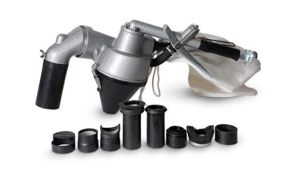 Contracor Educt-O-Matic Tragbares Strahlgerät mit geschlossenem Kreislauf, Dust free, Set beinhaltet 6 Gummiaufsätze und Staubbeutel, 10112800