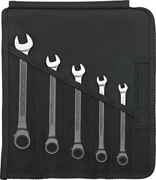 STAHLWILLE Ratschenringmaulschlüssel-Satz OPEN RATCH 17A/5 1/4 - 9/16" 5 Stück, 96411709