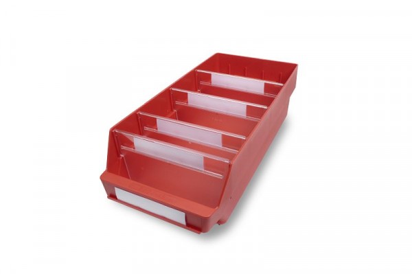 Stemo Lagerkasten 5024-15 rot, Abmessungen (LxBxH): 500x240x150mm, VE: 10 Stück, 520304