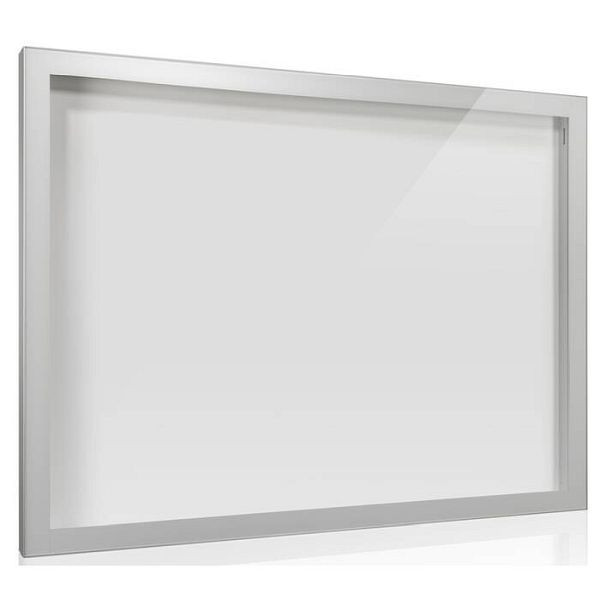 Stein HGS Schaukasten -Infomedia CL- mit Sicherheitsschloss, weiß, 90mm/70mm, Passepartout in RAL 7035 lackiert, Maße (B x H): 1350 x 1150 mm, 21129-02011