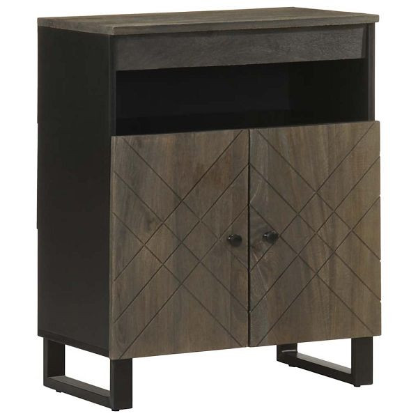 vidaXL Sideboard Schwarz 60x33x75 cm Massivholz Mango, 4017709