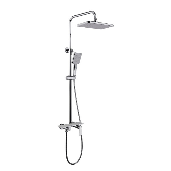 HOME DELUXE Duscharmatur mit Ablage ICONIC – weiße Marmoroptik, 49658