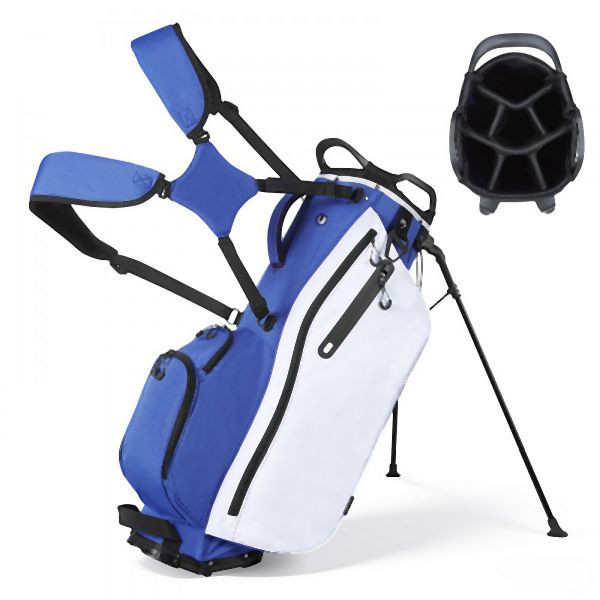 VEVOR Golfbag mit 7-Fach-Einteilung, Ständer, Doppelschultergurt, Trennfächern, Regenhaube, Stautaschen, Polyester-Caddybag, GEFQGBLSB7GHZ97K0001V0