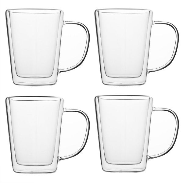 monzana Teegläser 4er-Set je 250ml doppelwandig, 108606