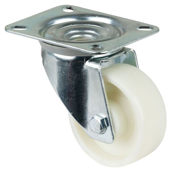 BS Rollen Transportrolle, Rad-Breite 30 mm, Rad-Ø 80 mm, Tragfähigkeit 125 kg, Lauffläche/Radkörper Kunststoff, Rollenlager, VE: 4 Stück, L400.B10.080