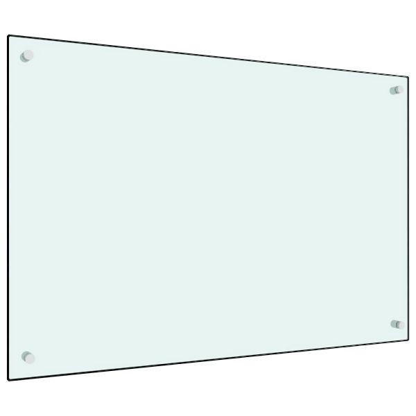 vidaXL Küchenrückwand Weiß 90x60 cm Abmessung Hartglas, 249459