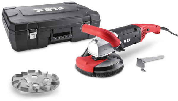FLEX Kraftvoller 1800 Watt Sanierungsschleifer für randnahes Schleifen, 150 mm LD 18-7 150 R, Kit TH-Jet, 418773