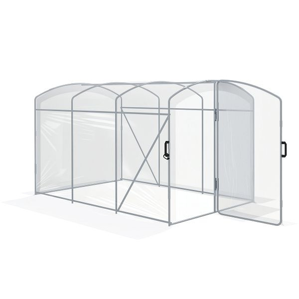 Outsunny Tunnel-Gewächshaus, begehbar, transparente Folie, verzinkter Stahlrahmen, 3 x 2 x 2m, 84H-011V00CR
