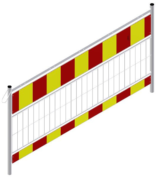 Schake Schrankenzaun nach TL, Länge: 2,00 m, Folie Typ 2, rot / gelb, 333202SK