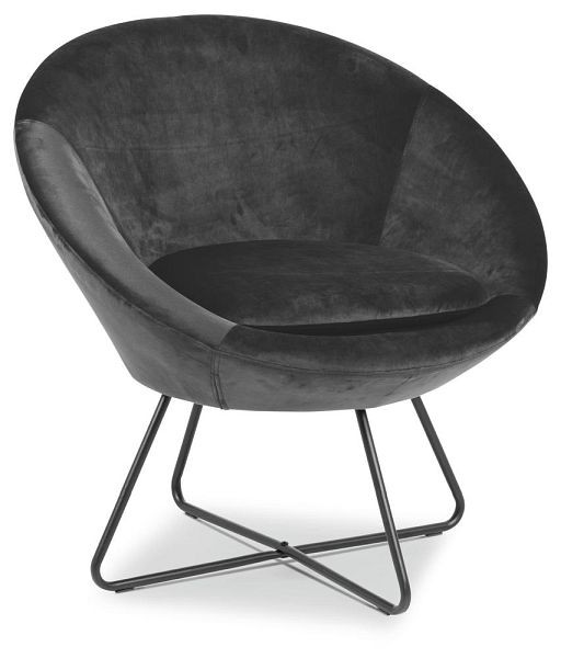 Deskin Besuchersessel MILANO Lounge, Kufen Fuß-Gestell Stahl schwarz, Bezug Basic AM, 346722